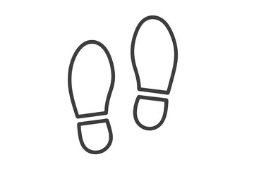 Footprints icon isolated on transparent background, shoe prints for graphic design