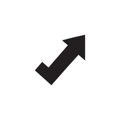 growth arrow isolated on white background