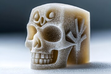 Sugar Skull Cube, Conceptual Illustration of Diabetes and Health Risk