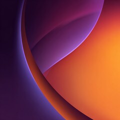 Vibrant abstract background with smooth gradient curves in purple and orange tones