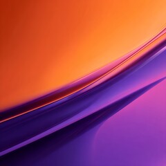 Fluid Abstract Background with Dynamic Orange and Purple Gradient Waves and Smooth Curves