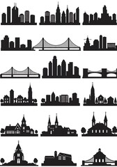 Obraz premium Urban Silhouettes: A City's Song