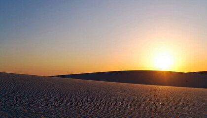 Fototapeta premium Close-Up of Sunlit Desert Sand Dunes
