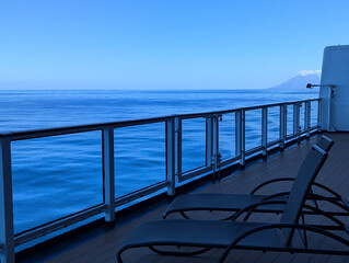Embarkation deck in a seaday sailing close to Italy