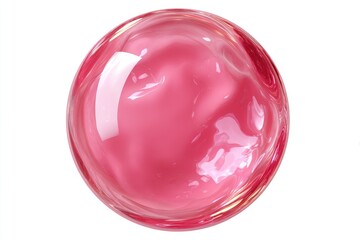 Glossy pink sphere, smooth texture