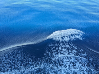 Cruise ship waves in calm waters