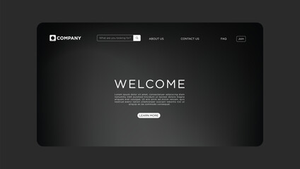 Modern corporate website homepage template with clean design and clear call to action