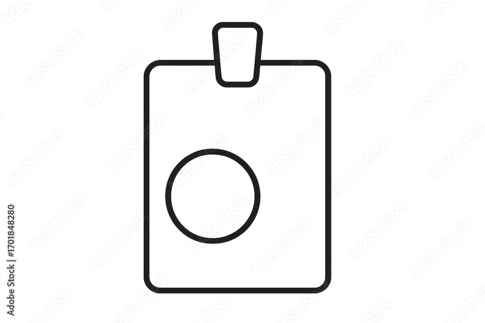 Poster outline of a badge isolated on a transparent background, clean vector icon