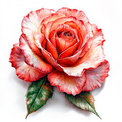 dibujo de rosa muy detallada