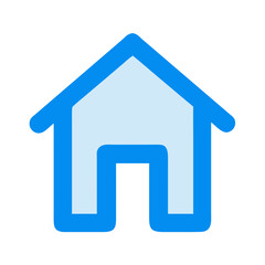 home icon on blue