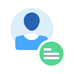 user profile icon on blue background