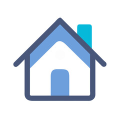 home icon on blue