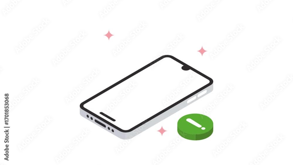 Poster security error isometric animation mp4 file