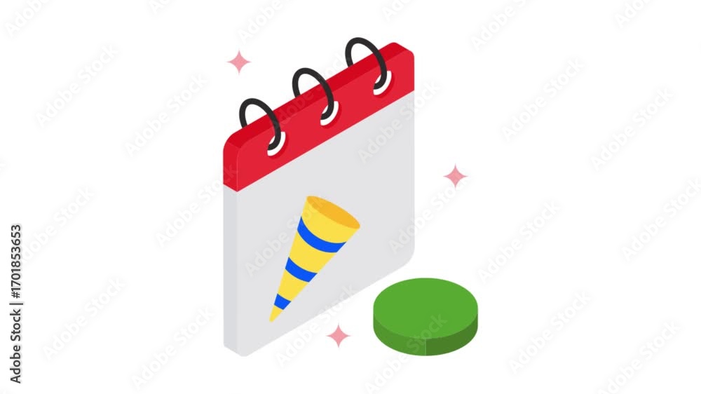 Poster no event isometric animation mp4 file