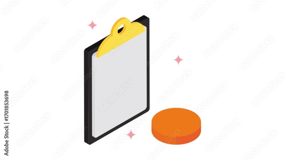 Poster no tasks isometric animation mp4 file