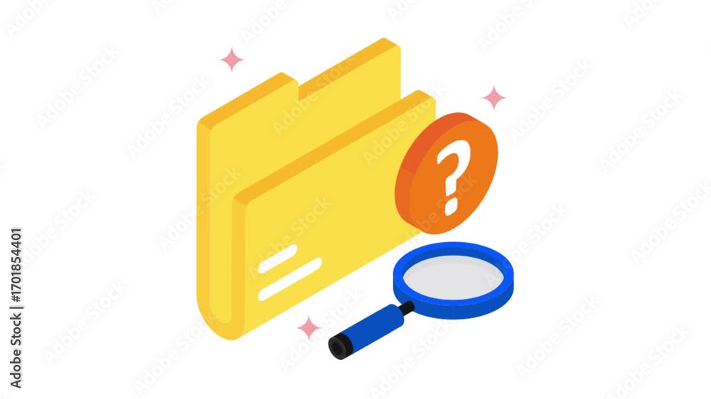 Aufkleber file not found isometric animation mp4 file
