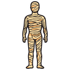 mummy, costume, halloween, festival, vector, transparent background, mannequin, model, suit, body, icon