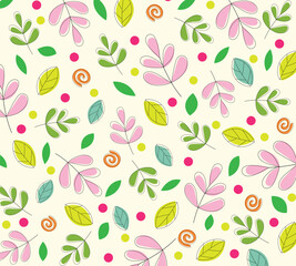 Cute floral pattern in small hand draw abstract flowers. Liberty style. Floral seamless background for fashion prints. Vintage print. Seamless vector texture. Spring bouquet. Stock vector pattern.