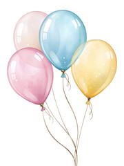 Colorful balloons floating in the air, perfect for celebrations, parties, and special occasions, bringing joy and a festive atmosphere atmosphere, light, background, playful, whimsical, decor, festivi