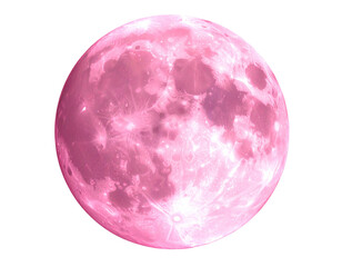 Minimalist Soft Pink Moon Casting Light in Darkness