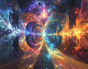 Glowing Quantum Computing Interface Holographic Effects