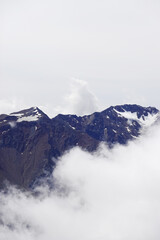The panorama of the Alps opening from Gaislachkogl pick, Oetztal valley, the Austrian Alps