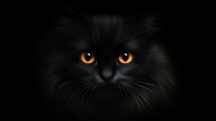 portrait of a black cat