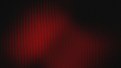 Vertical striped glass background with red and black gradations. Wavy glass texture, striped frosted surface