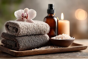 Relaxing spa towel set high resolution picture