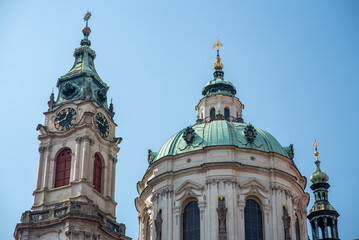 Church of Saint Nicholas, Baroque Roman Catholic Church in Mala Strana district in Prague, Czech Republic