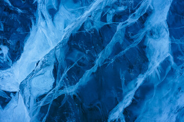 Blue Glacier ice closeup 
