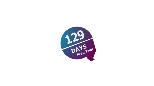 129 Days Free Trial &ndash; Try Before You Buy. Business Product Offer Video 4k Animation.