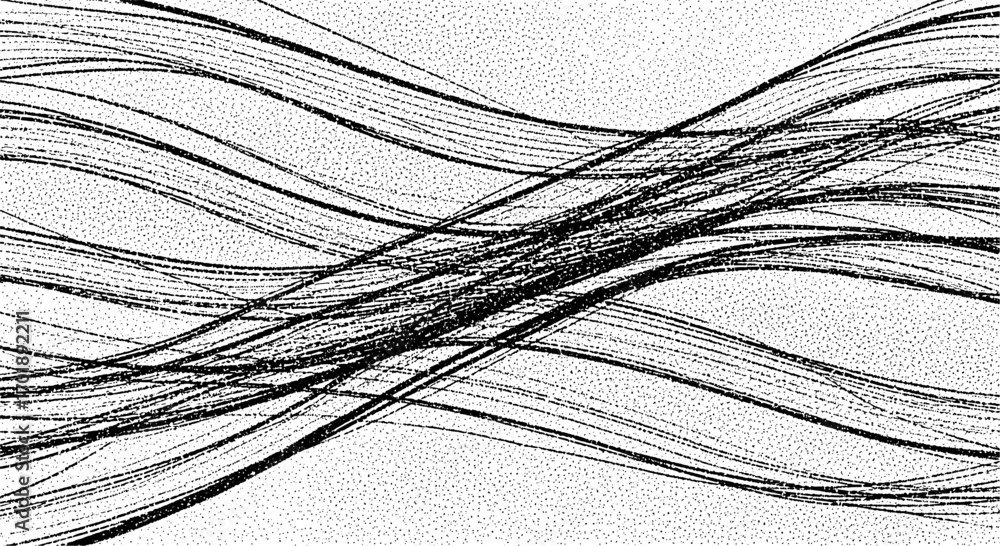 Aufkleber glitch art stippled dotwork dynamic flow lines abstract background in ultra high definition quality.