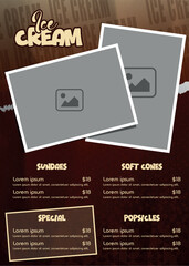Creative Ice Cream Menu Card Design