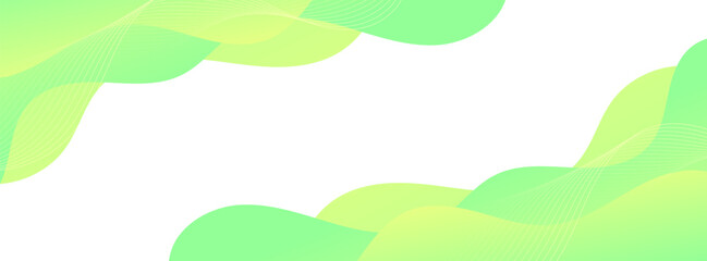 Fototapeta premium Abstract background gradient yellow and green with smooth wave shapes.