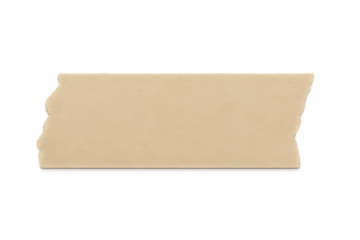 Torn cardboard edge highlighting textured surface, ripped paper fragment casting soft shadow against transparent backdrop