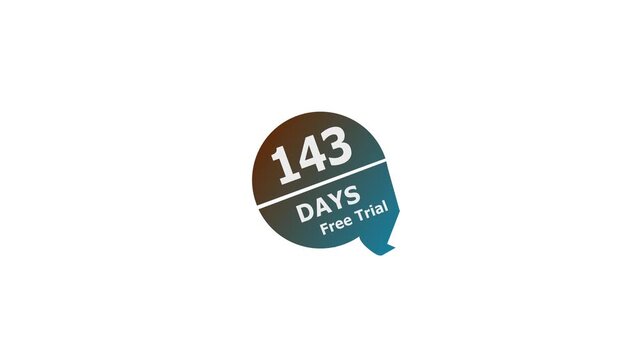 143 Days Free Trial &ndash; Try Before You Buy. Business Product Offer Video 4k Animation.
