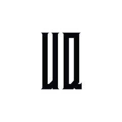 UQ monogram logo design letter text name symbol monochrome logotype alphabet character simple logo