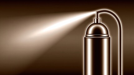 A sleek illustration of a fire extinguisher, showcasing safety equipment in a minimalist design, Ideal for safety awareness materials, presentations, and fire prevention campaigns,