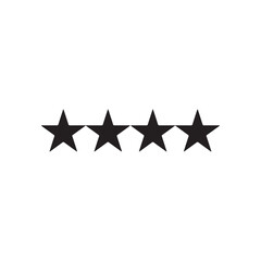  rating 4 star market icon vector black