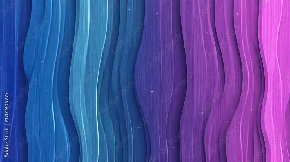 Aufkleber a vibrant abstract design featuring a series of vertical, wavy stripes in a gradient of blues and pu