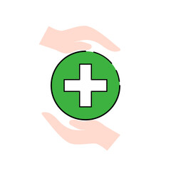 Protection icon on white background.