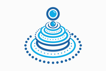 Ascending dotted spiral ring stack of dotted rings