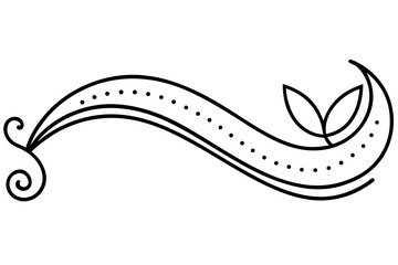 Curved line element smooth wavy flowing abstract design  
