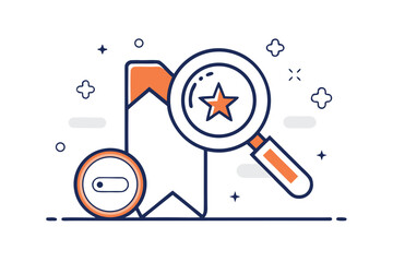 Obraz premium Notebook doodle precision a bookmark ribbon in detail