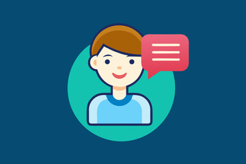 Testimonial Vector Icon Solid User Avatar Feedback