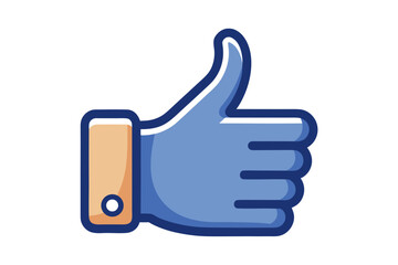 Thumbs Up Vector Icon Bold Filled Hand Gesture
