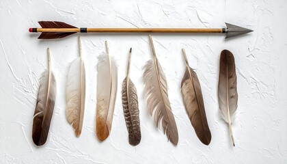 Arrow and Feathers - A Study in Texture and Form.