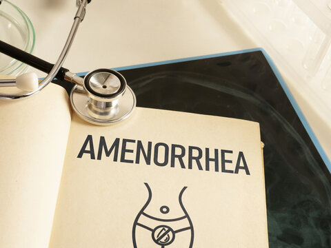 Amenorrhea as Gynecology And Feminine Health Concept. Female reproductive system