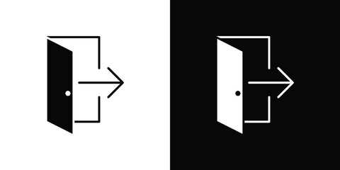 Sign out icon symbol for templates, web design and infographics